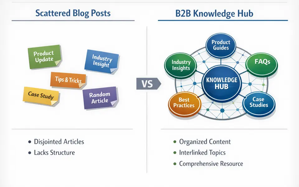 Knowledge Hubs vs. Random Blog Posts