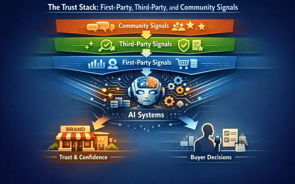 The Trust Stack: First-Party, Third-Party, and Community Signals
