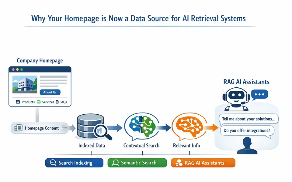 Homepage Messaging for AI Retrieval